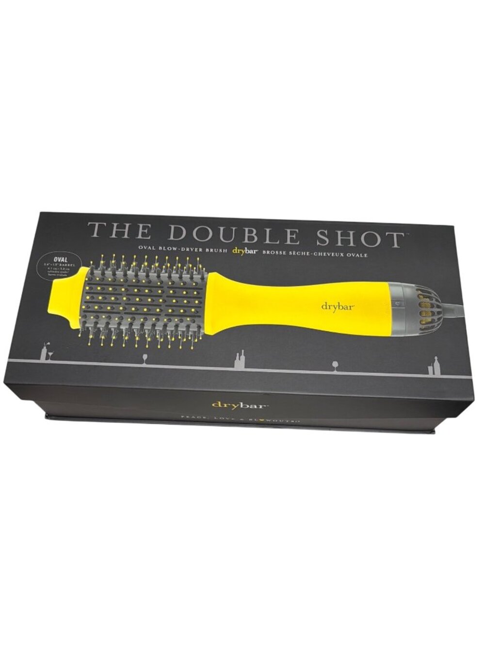 New Drybar The Double Shot Oval Blow-Dryer Brush 2.4"x1.5" Barrel